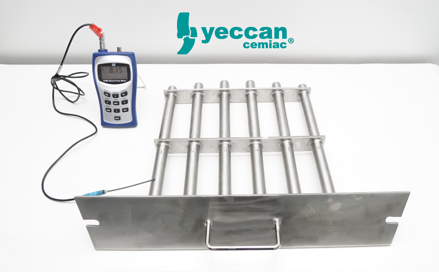 rejillas, trampas magnéticas, HACCP, FSCC 22000, OPRP, PCC Inspección, Verificacion, Certificación, Reporte, Intensidad Magnética, Validación,